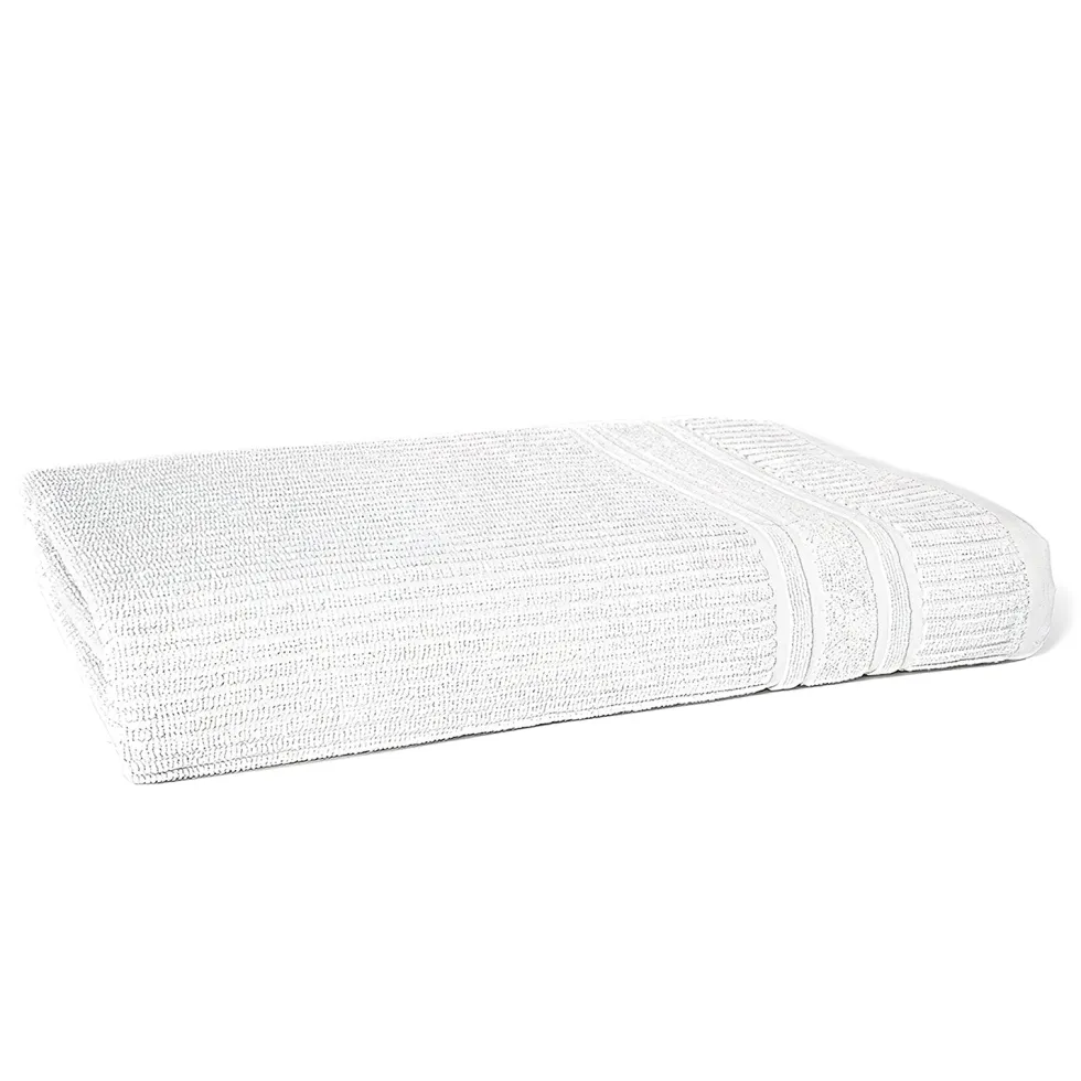 Asciugamano in Cotone Spugna Stripe Bianco 60x100 cm