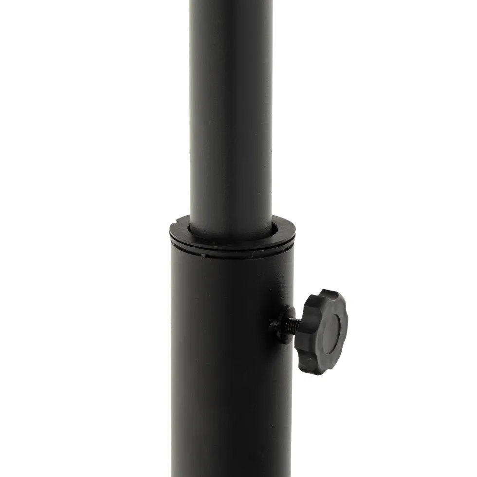 Base Ombrellone semicircolare a parete nera in polietilene e cemento 8 kg