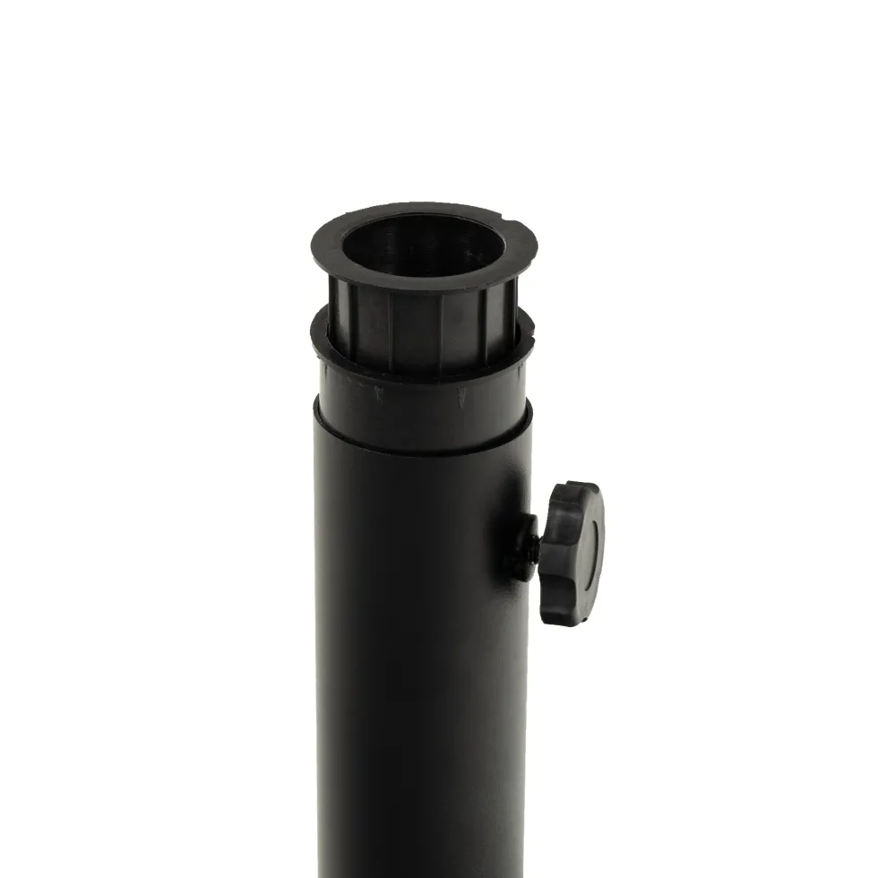 Base Ombrellone semicircolare a parete nera in polietilene e cemento 8 kg
