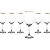 Calici in vetro Amber Golden bordo oro 46 cl