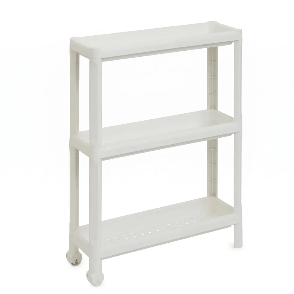 Carrello Salvaspazio 3 Ripiani Tina Bianco