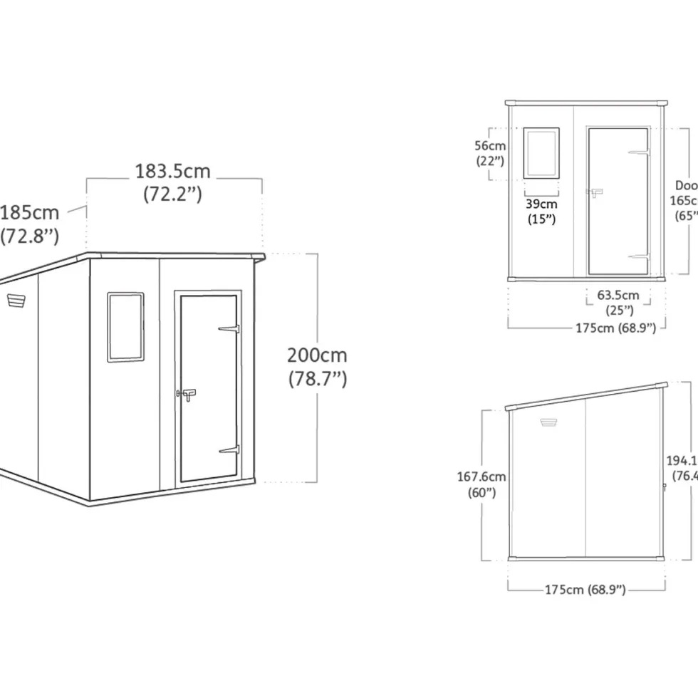 Casetta da giardino grande beige Manor 6x6