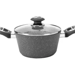 Casseruola con coperchio in alluminio pressofuso Linea CookStone diametro 28 cm