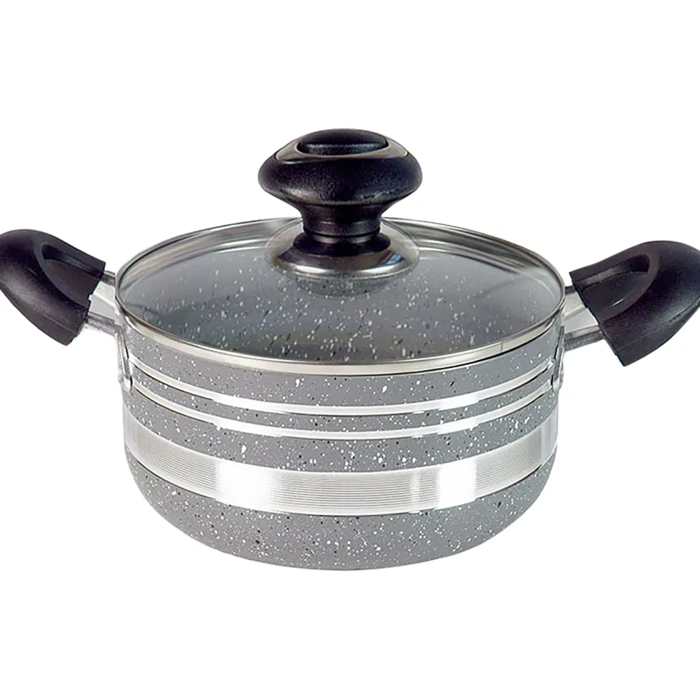 Casseruola in alluminio con coperchio in vetro Linea Cook diametro 20 cm
