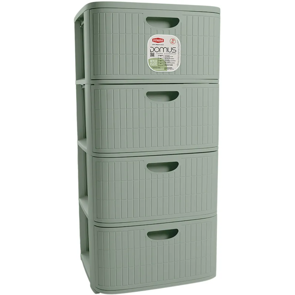 Cassettiera 4 cassetti Verde Linea Domus