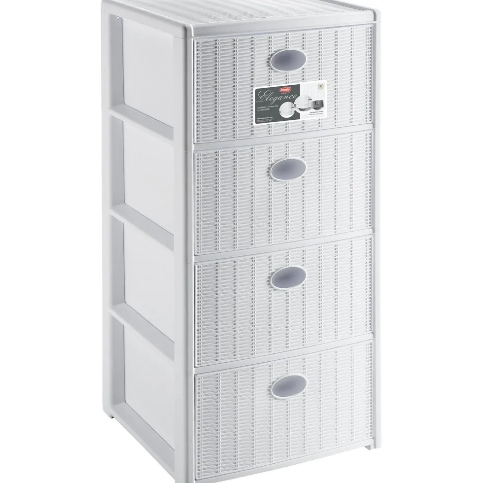 Cassettiera Linea Elegance 4 cassetti Bianco