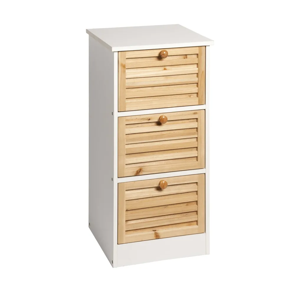 Cassettiera Multiuso 3 cassetti Legno di Abete Linea Woodhandy