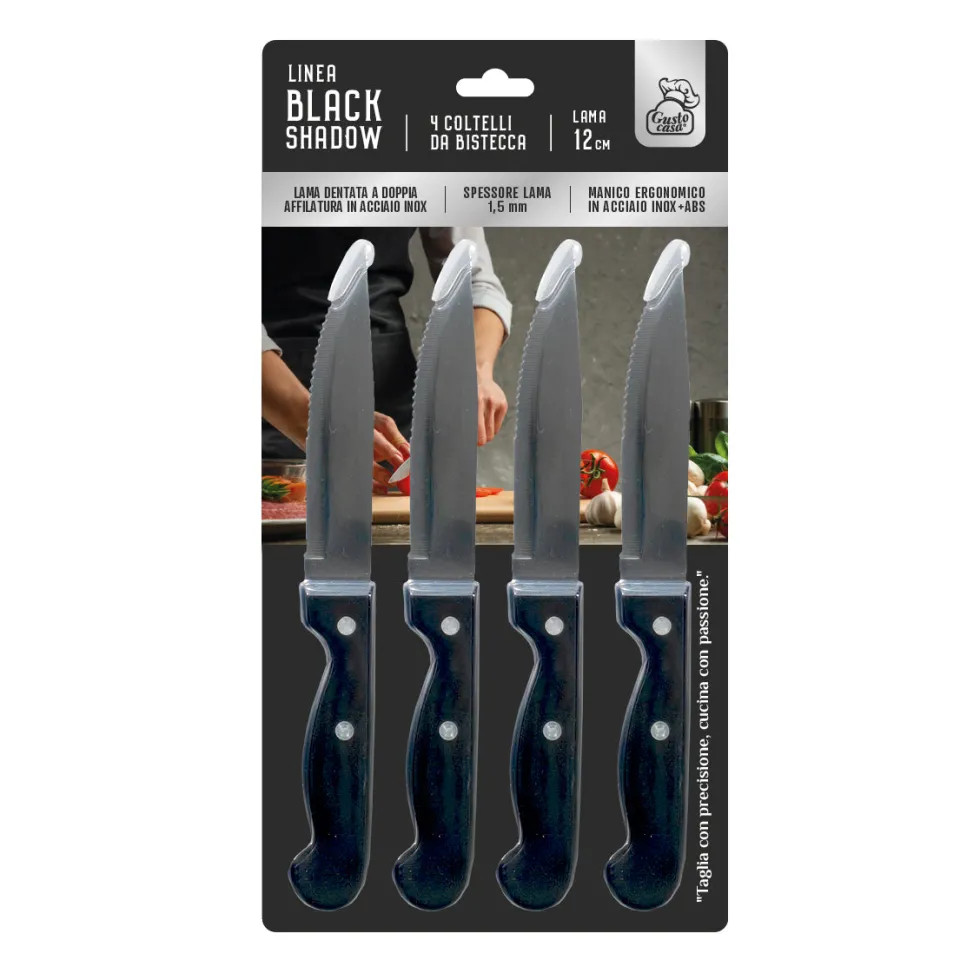 Coltello bistecca Nero Linea Black Shadow