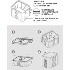 Contenitore Armadio Salvaspazio Fantasia h28x50x40 cm