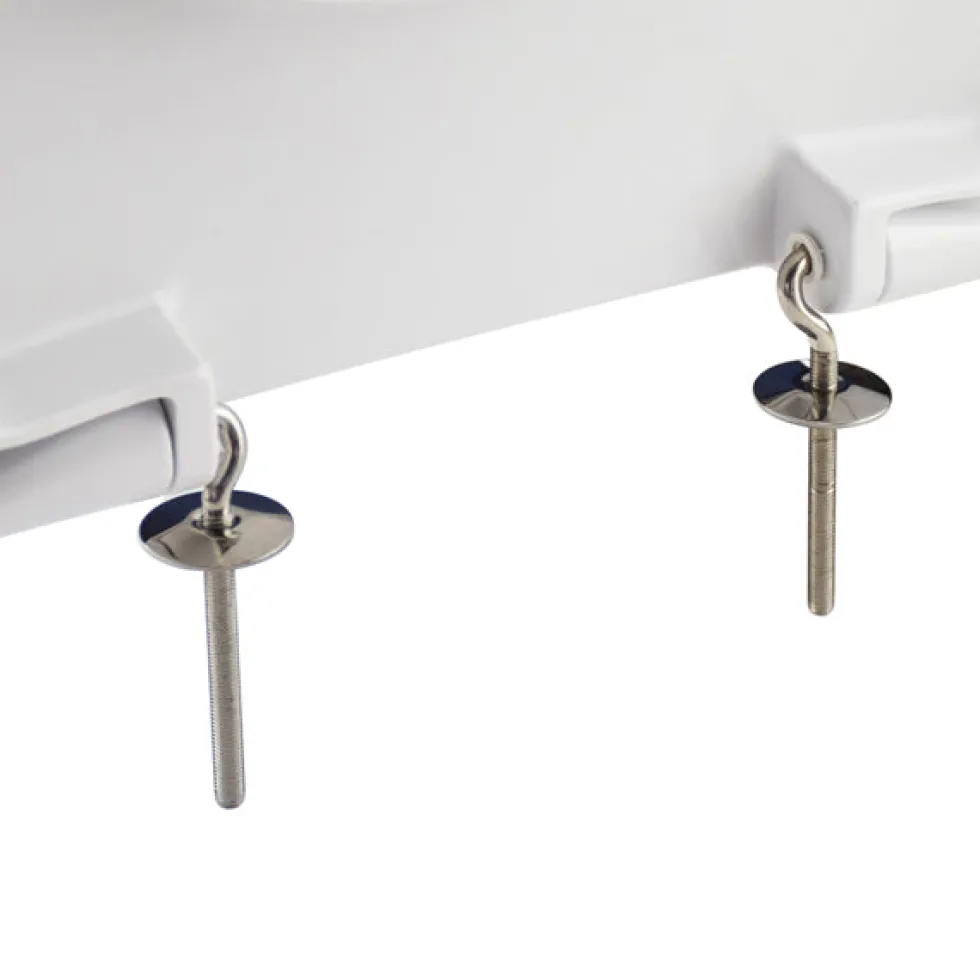 Copriwater Universale Five Bianco con cerniere in acciaio inox per mod. Tesi