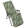Cuscino Sdraio con prolunga Decoro Foglie 165x48 cm