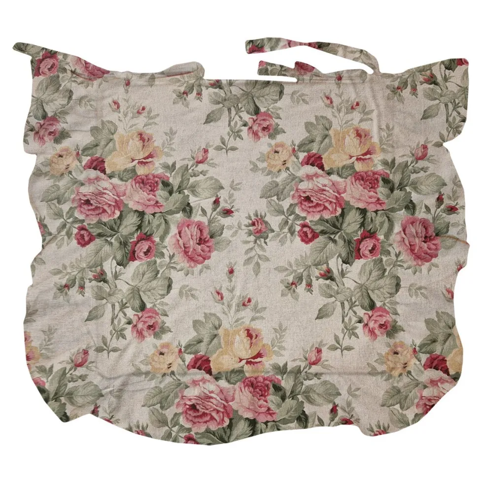 Cuscino Sedia Floreale Panna 40x40 cm spessore 5 cm