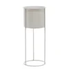 Fioriera da Giardino in Metallo Bianco h30 cm diametro 12 cm