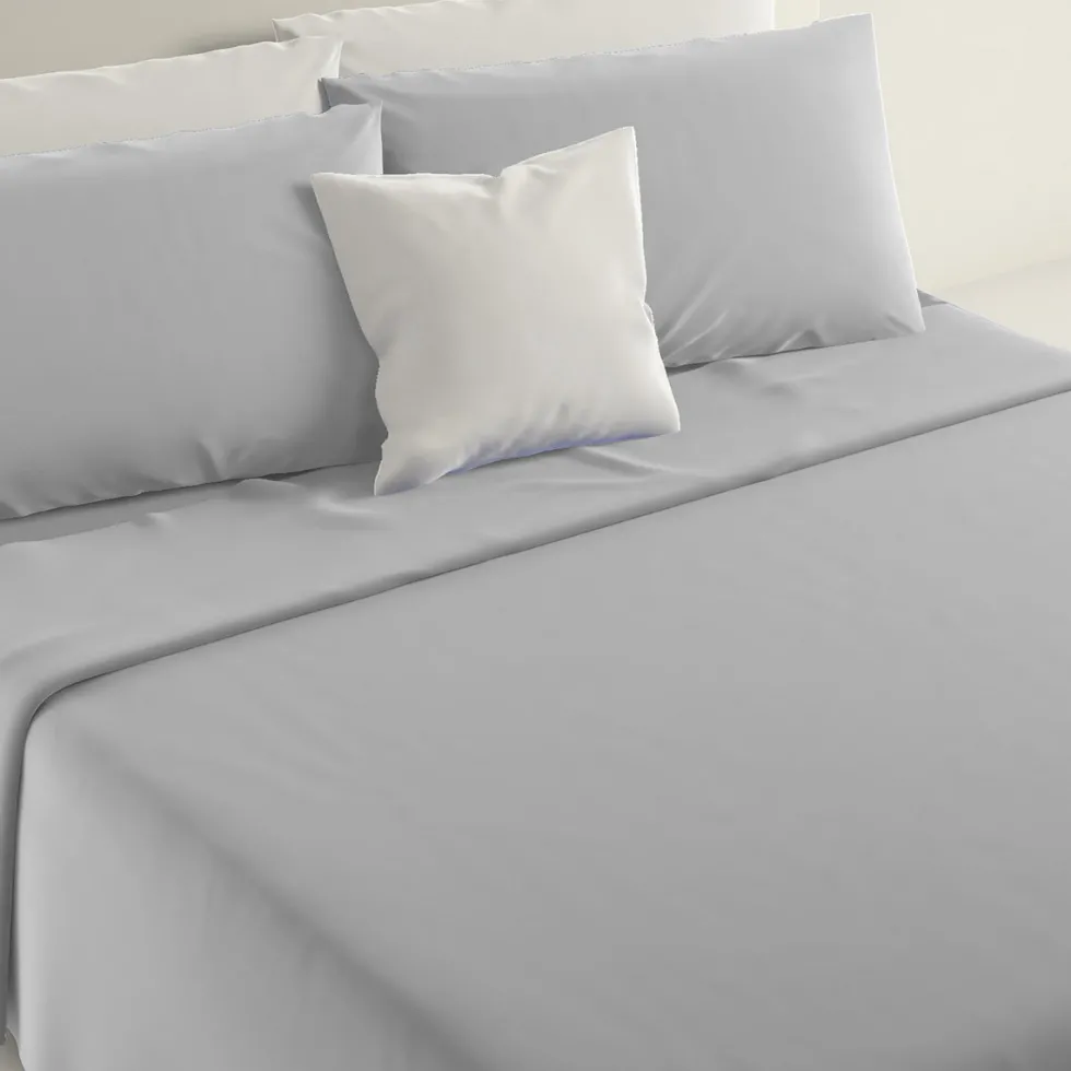 Lenzuola Completo Letto 1 Piazza e mezza Marta Grigio perla