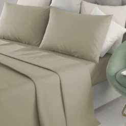 Lenzuola Completo Letto Singolo Marta Sabbia 150x290 cm