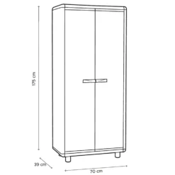 Mobile Alto Multiuso Tuttopiani in PVC con 4 Ripiani Linea Easy Iceline