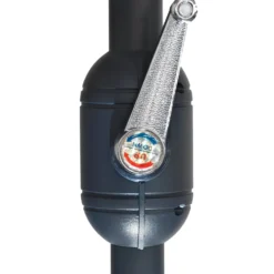 Ombrellone da giardino con 32 LED e Pannello Solare Grigio diametro 3 metri
