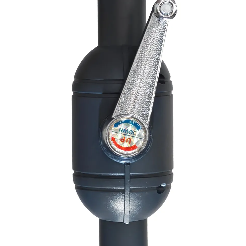 Ombrellone da giardino con 32 LED e Pannello Solare Grigio diametro 3 metri