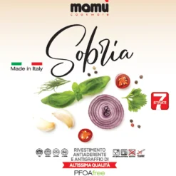 Padella Antiaderente con coperchio in vetro Linea Sobria diametro 28 cm
