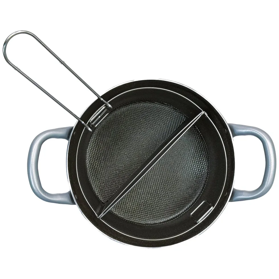 Pentola Multiuso con Doppio Cestello Divisorio in Alluminio diametro 20 cm