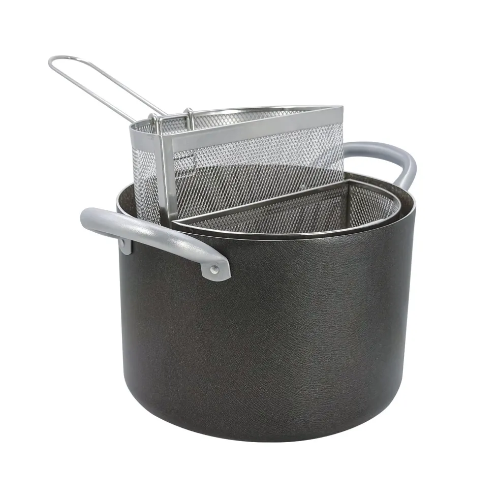 Pentola Multiuso con Doppio Cestello Divisorio in Alluminio diametro 24 cm