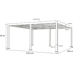 Pergola Bioclimatica in Alluminio Bianca 3x6 metri