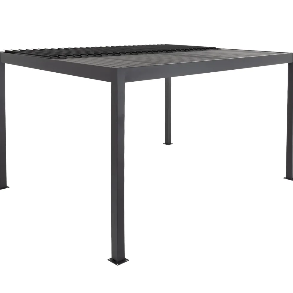 Pergola Bioclimatica in Alluminio Grigio Scuro 3x4 metri