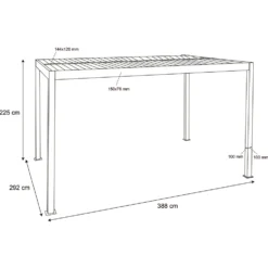 Pergola Bioclimatica in Alluminio Grigio Scuro 3x4 metri