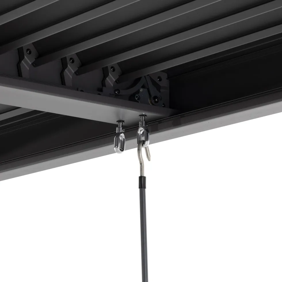 Pergola Bioclimatica in Alluminio Grigio Scuro 3x6 metri