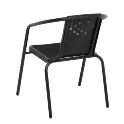 Sedia da giardino in acciaio Nero