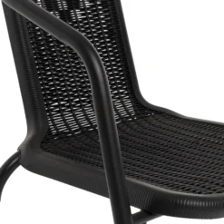Sedia da giardino in acciaio Nero