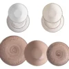 Servizio di piatti in stoneware Terra d'Ombra Embossed Pad 18 pezzi