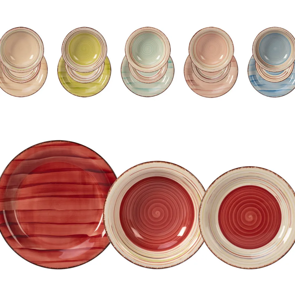 Servizio di piatti Melfi in stoneware 18 pezzi