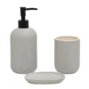 Set Bagno 3 pezzi in Ceramica Grigio