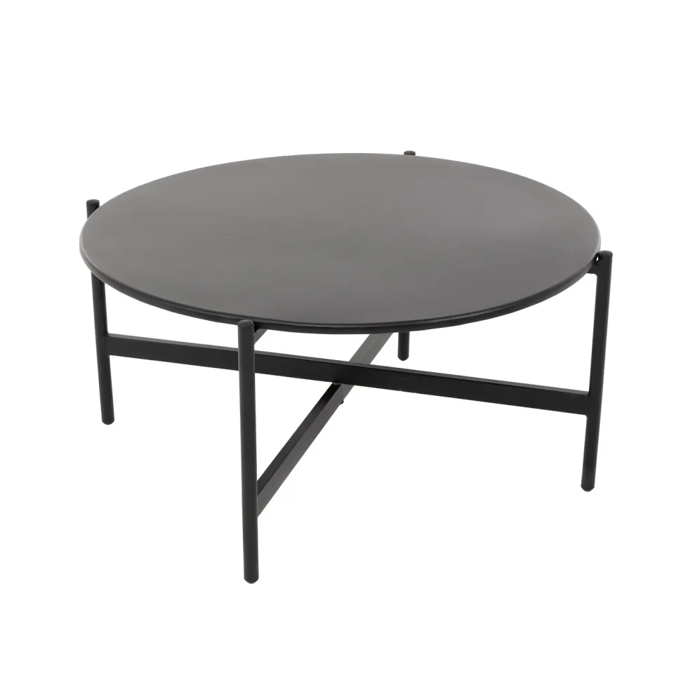 Set da giardino 5 pezzi struttura in acciaio e top tavolini in metallo con cuscini Grigio Scuro