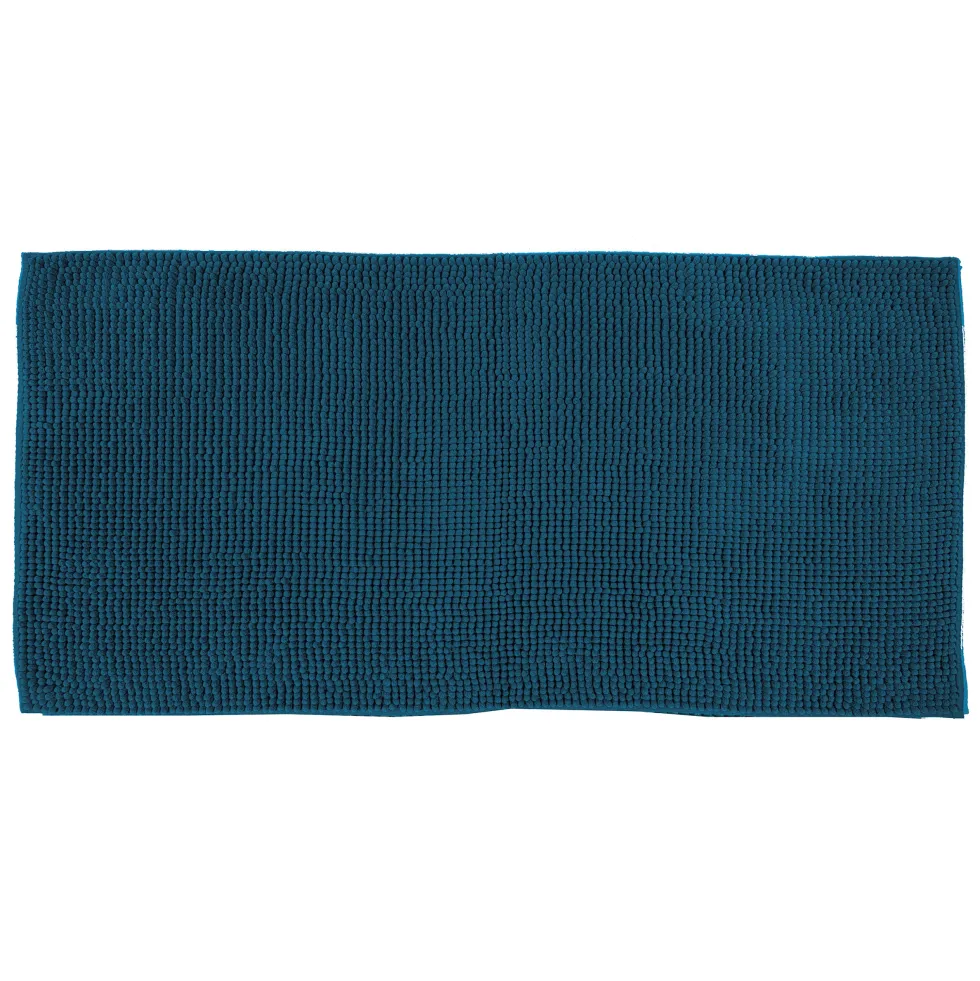Tappeto Bagno in Ciniglia Petrolio 120x60 cm