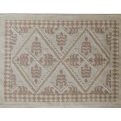 Tappeto Rettangolare Sassari in cotone e poliestere Tortora 70x120 cm