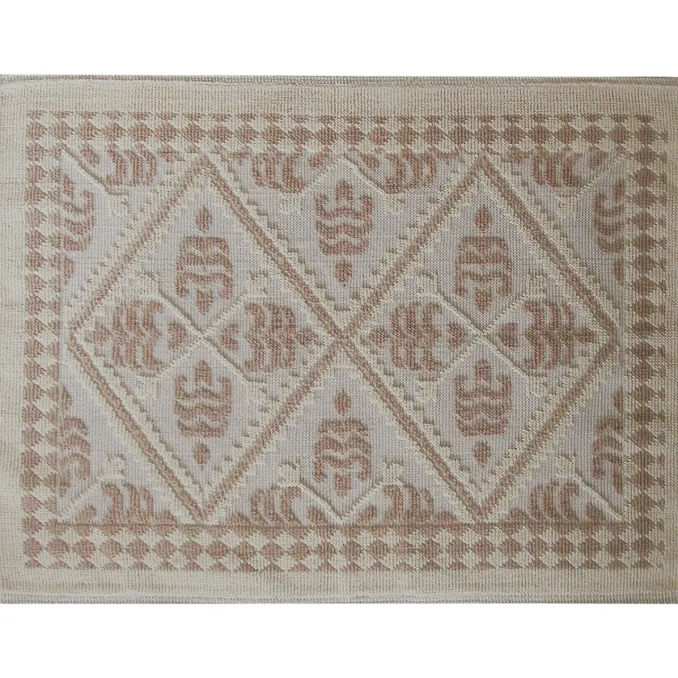 Tappeto Rettangolare Sassari in cotone e poliestere Tortora 70x120 cm