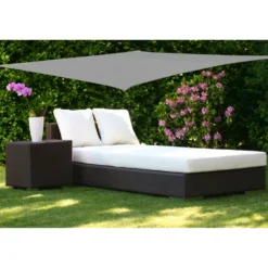 Telo ombreggiante Vela da giardino rettangolare Grigio 3x4 metri