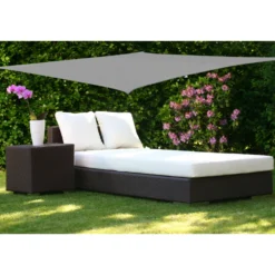 Telo ombreggiante Vela da giardino rettangolare Grigio 3x4 metri