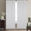 Tenda Coppia Jerry in Tessuto Jacquard Bianco 60x240 cm