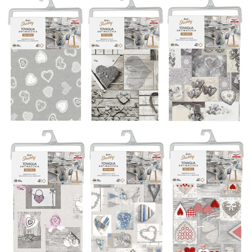 Tovaglia antimacchia Linea Shabby 4 posti