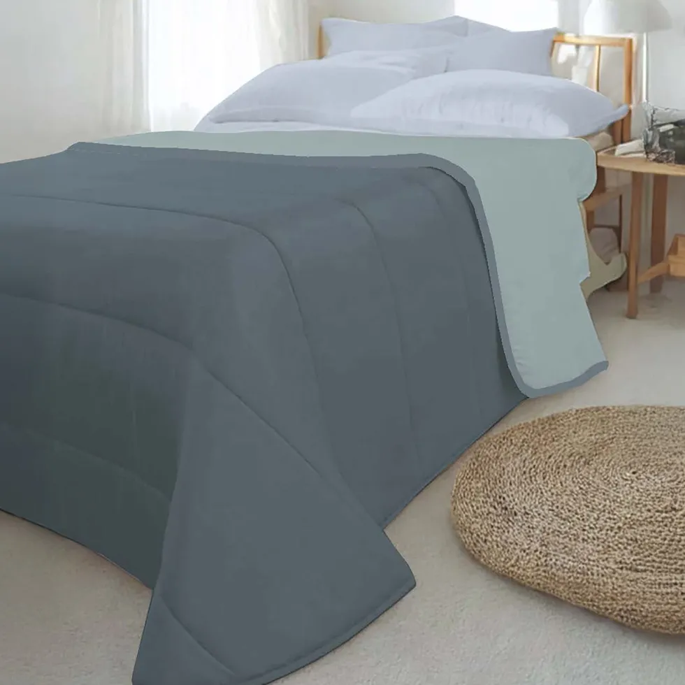 Trapunta Letto Singolo Bicolor Style Navy 150x240 cm